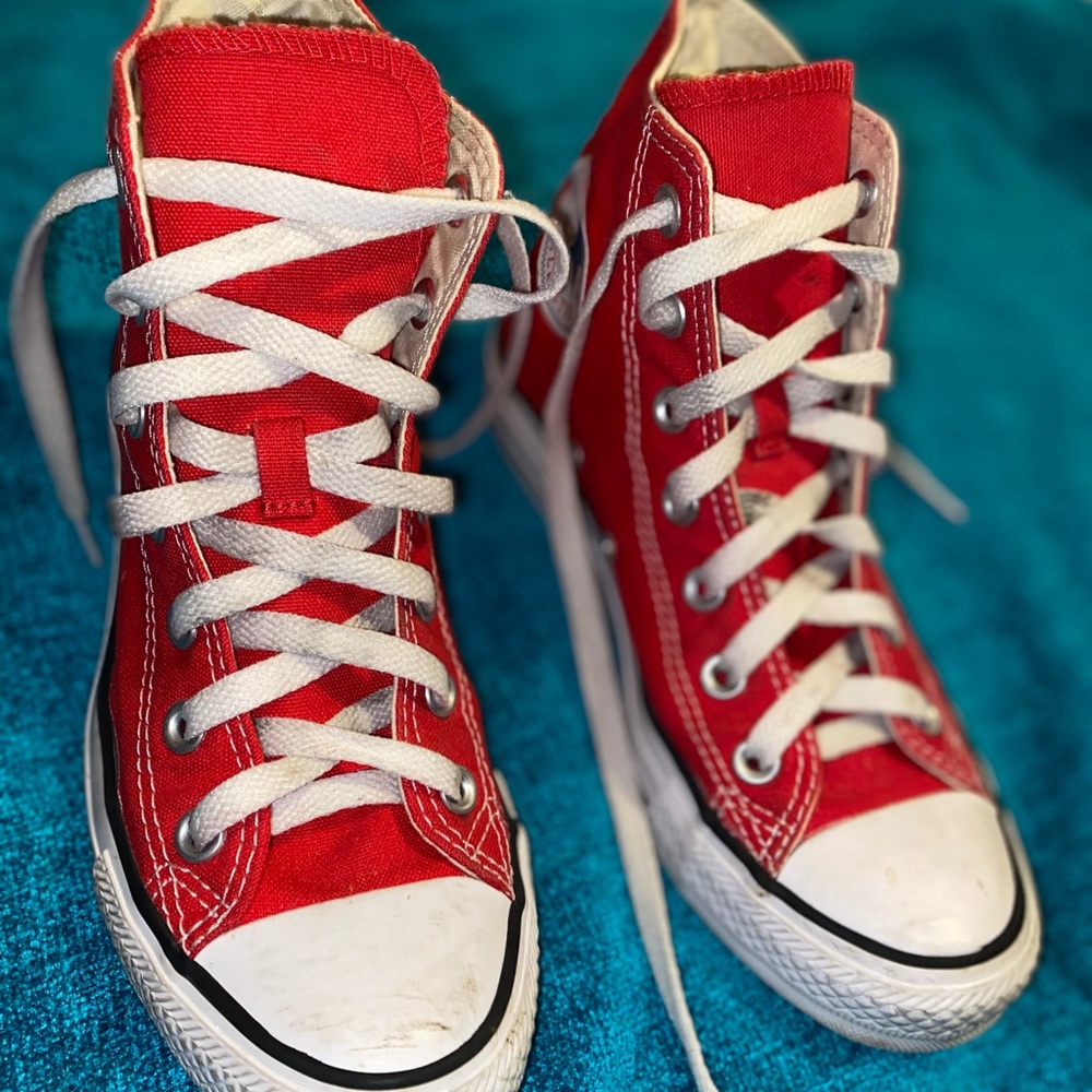 Red Converse High Tops